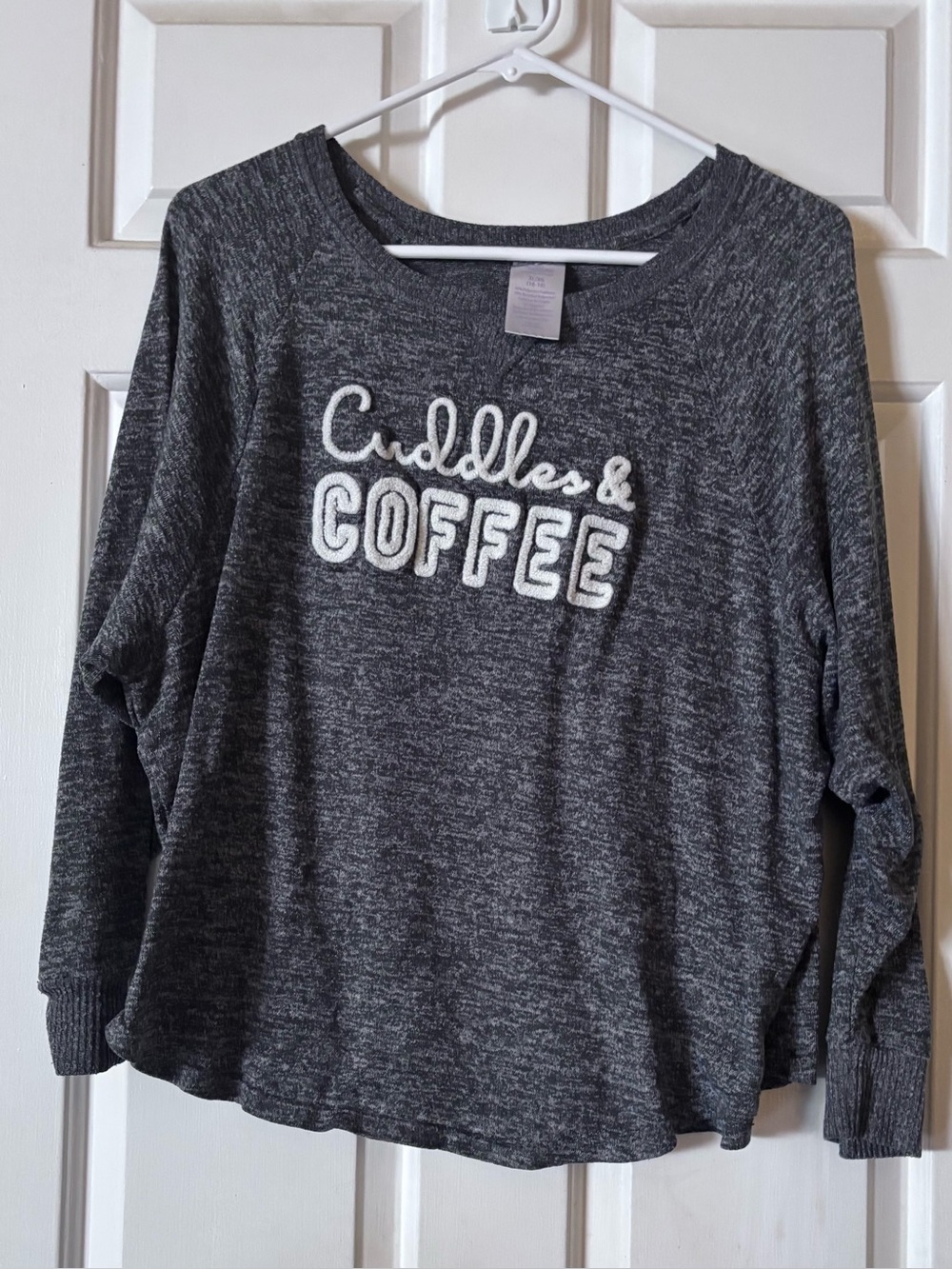 Cuddles & Coffee Women's Dark Gray Pullover Sweater